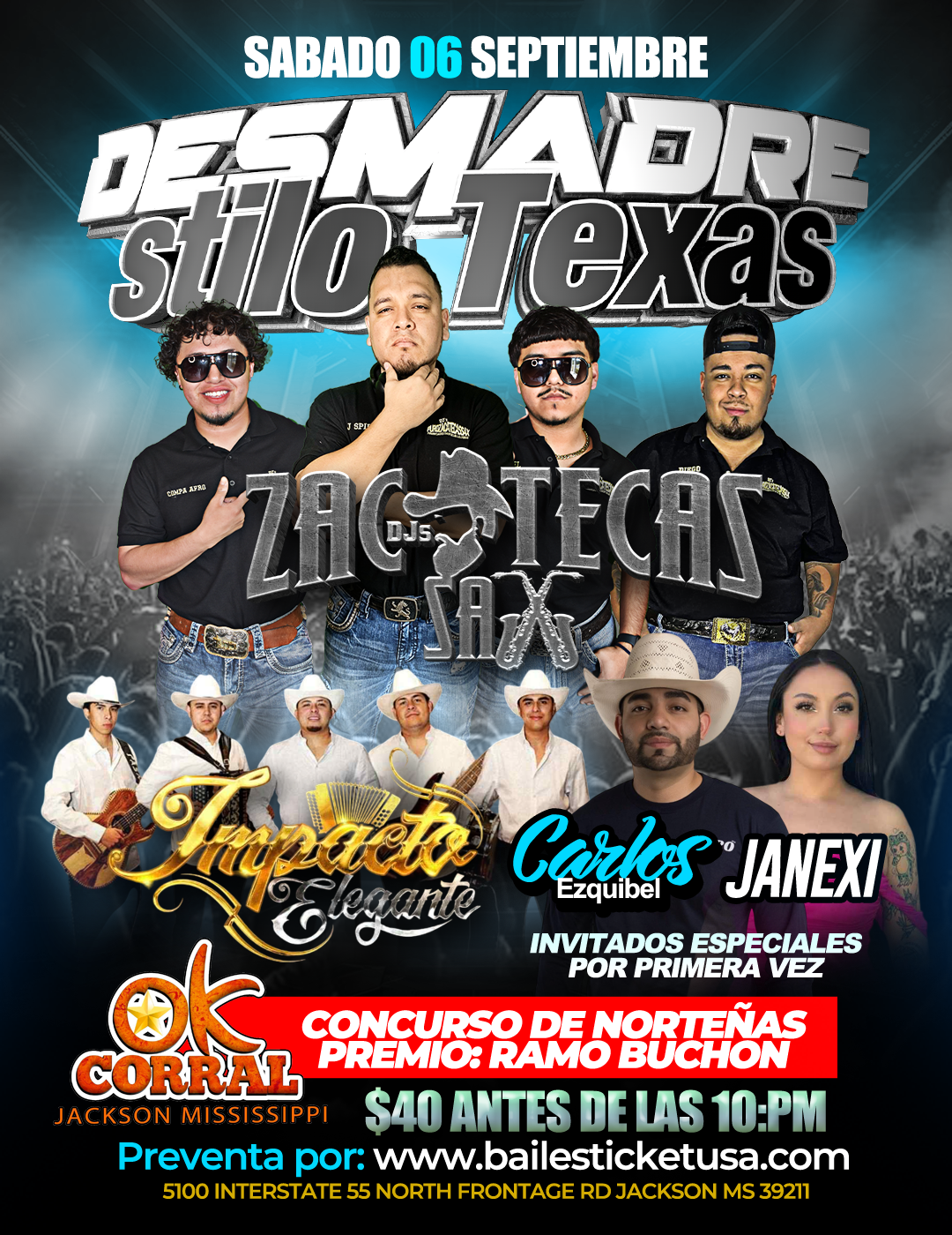 DESMADRE AL ESTILO TEXAS JACKSON MS 6 SEPTIEMBRE