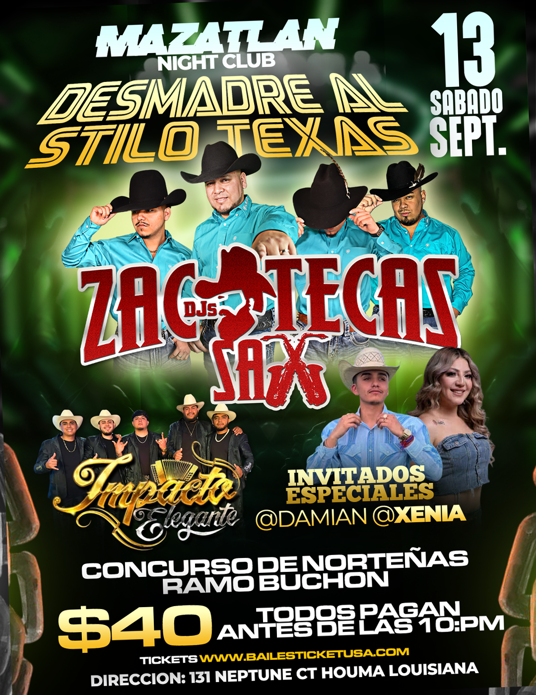 DESMADRE AL ESTILO TEXAS HOUMA LA 13 DE SEPTIEMBRE